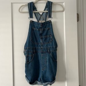 Free People Denim Overalls